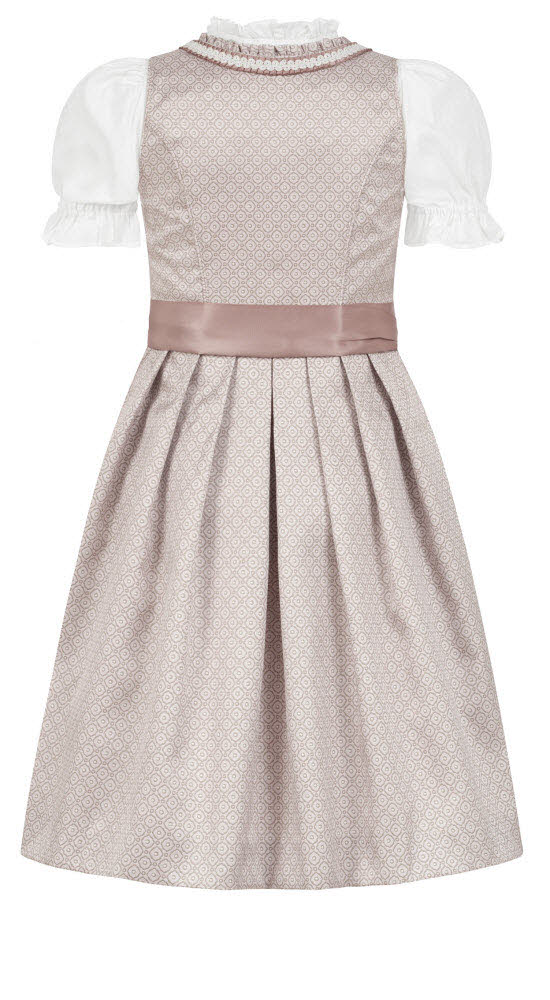 Kinderdirndl Stella in Taupe, 3-teiliges Set