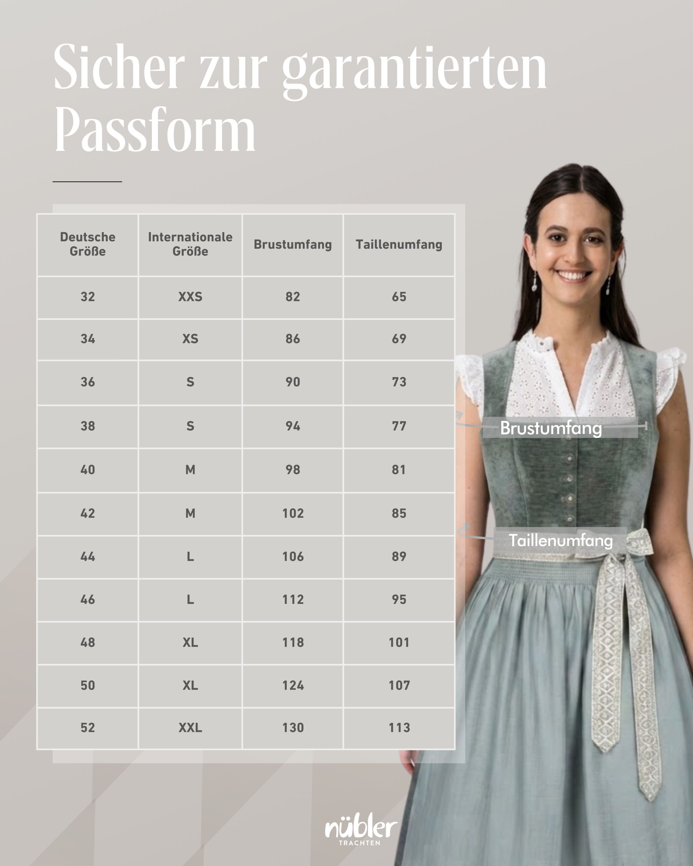 Midi Dirndl Kate in Salbei von Nübler
