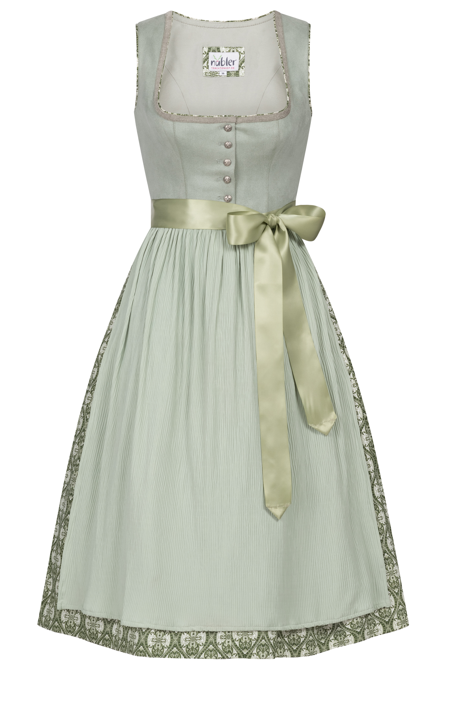 Midi Dirndl Gloria in Salbei von Nübler