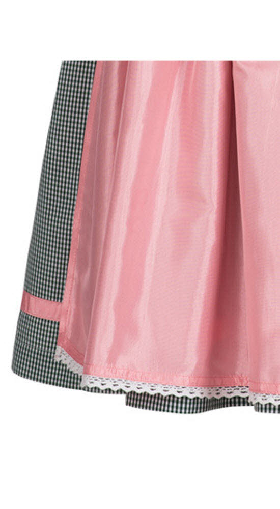 Kinderdirndl Nina in Weiß Rosa, 3-teiliges Set