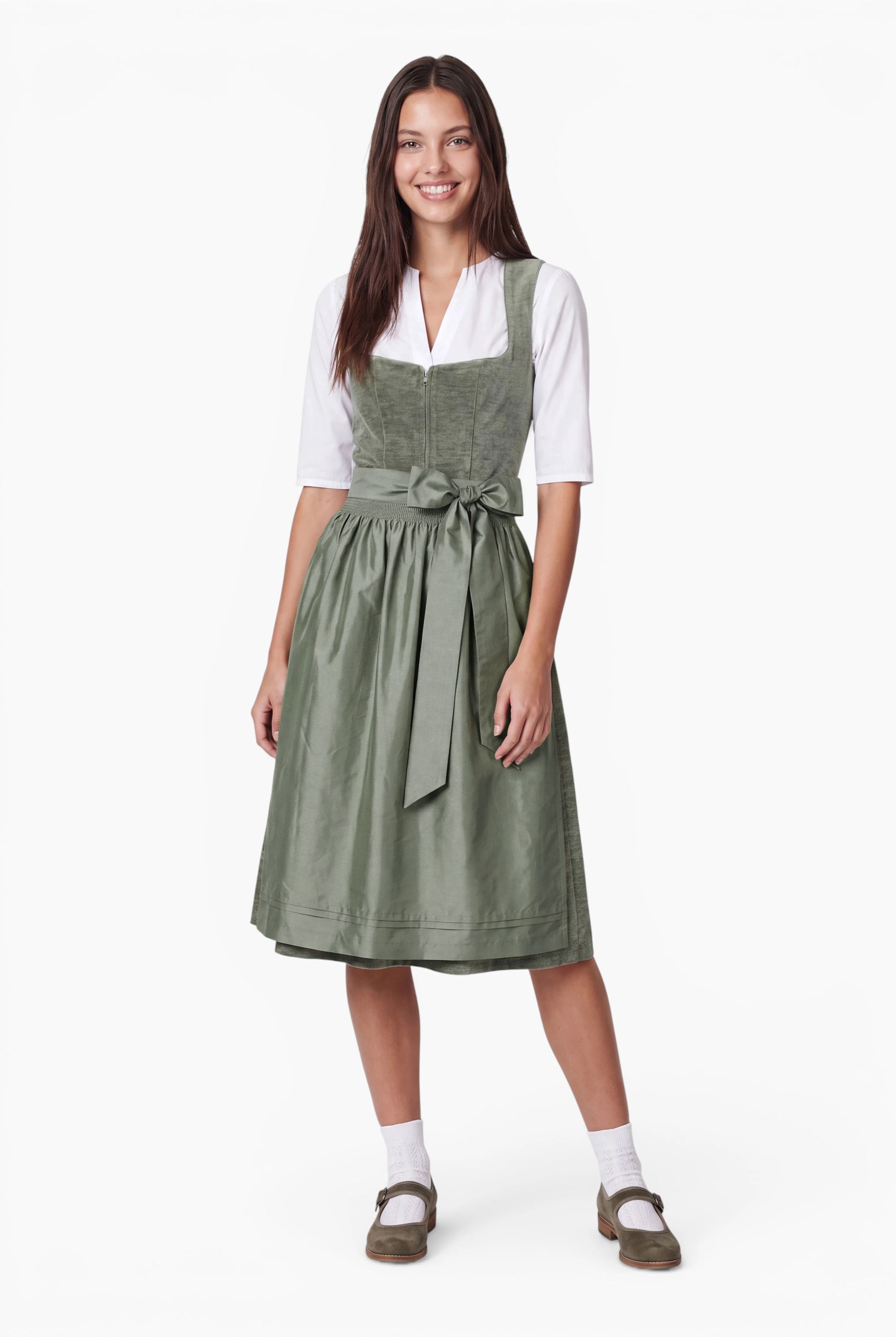 Midi Dirndl Kira  in Salbei
