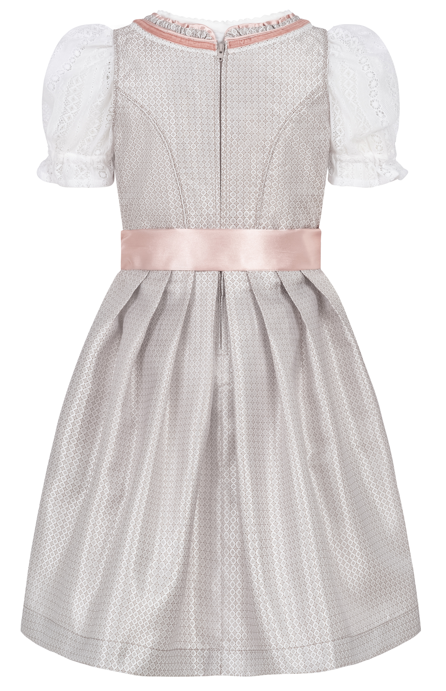 Kinderdirndl Lina in Taupe, 3-teiliges Set