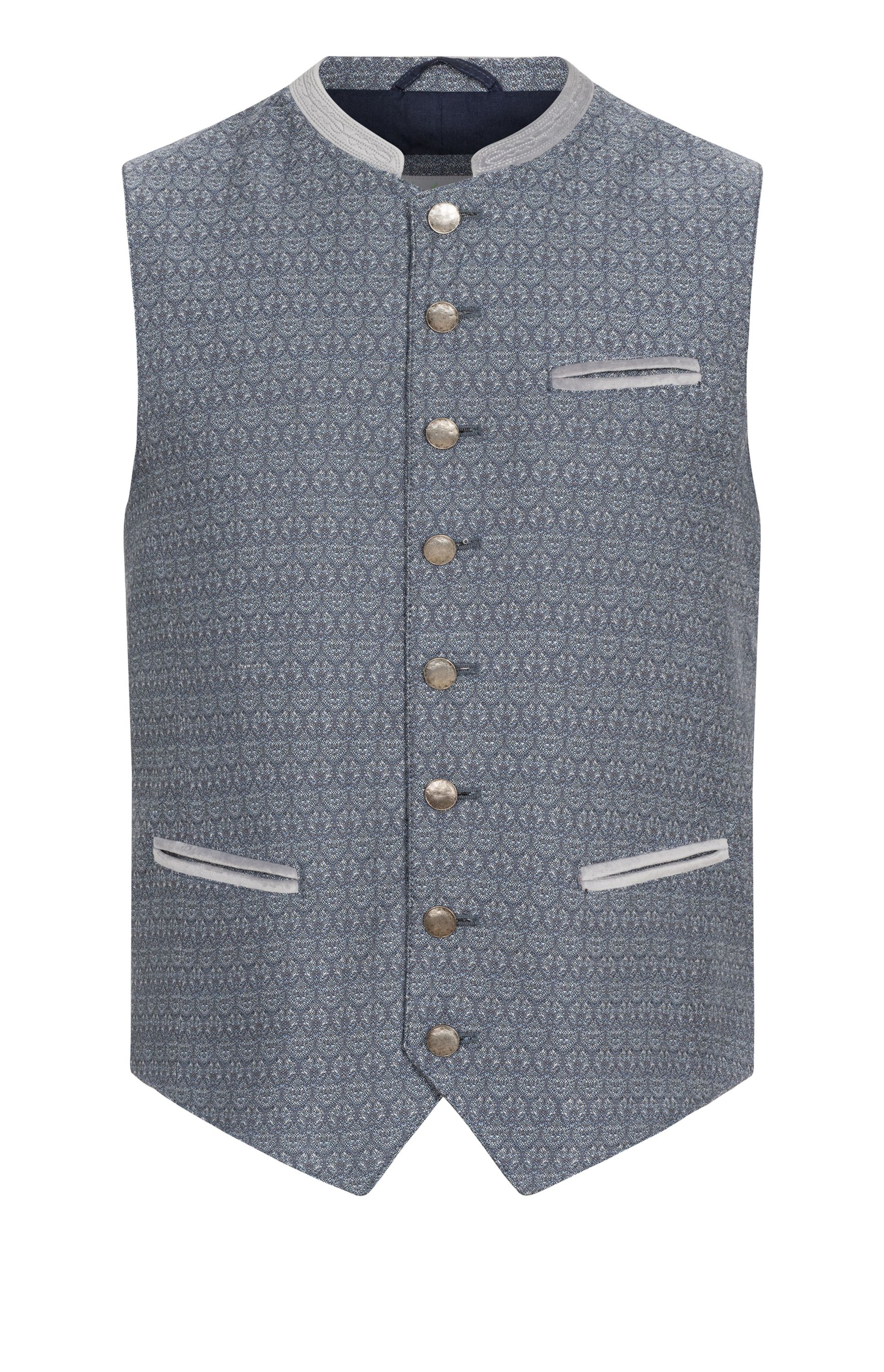 Trachtengilet Milo in Blau-Grau