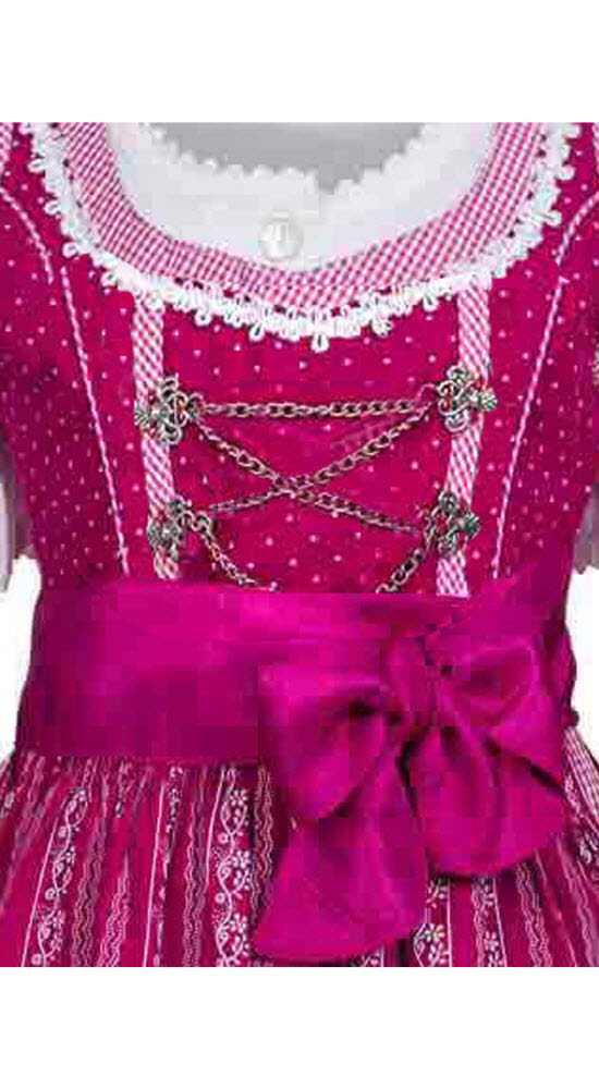 Kinderdirndl Anja in Beere, 3-teiliges Set