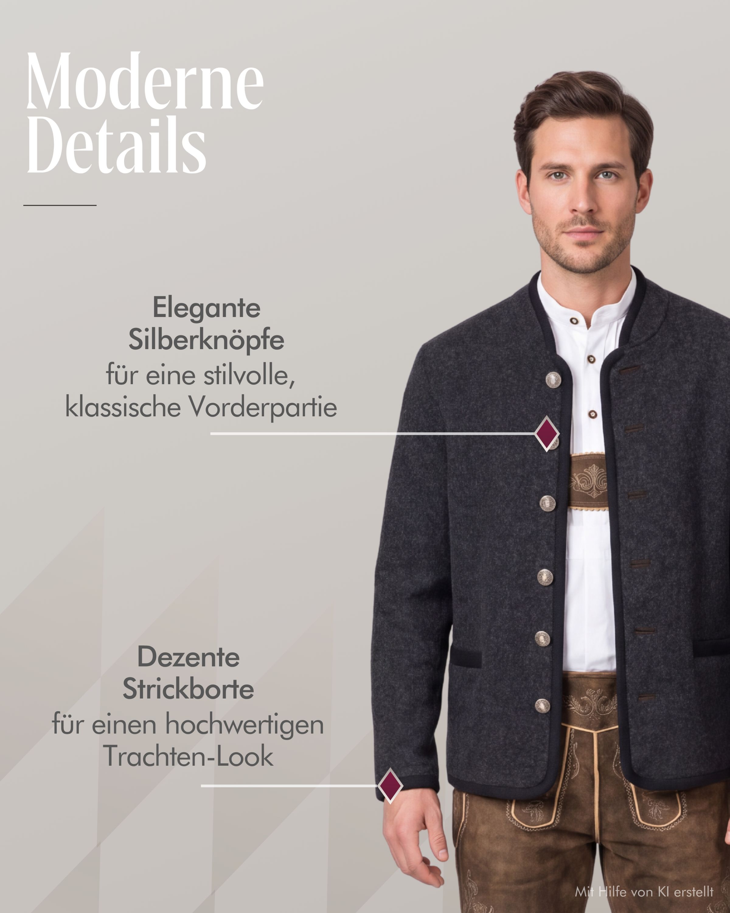 Walkjacke Friedrich in Dunkelblau von Nübler