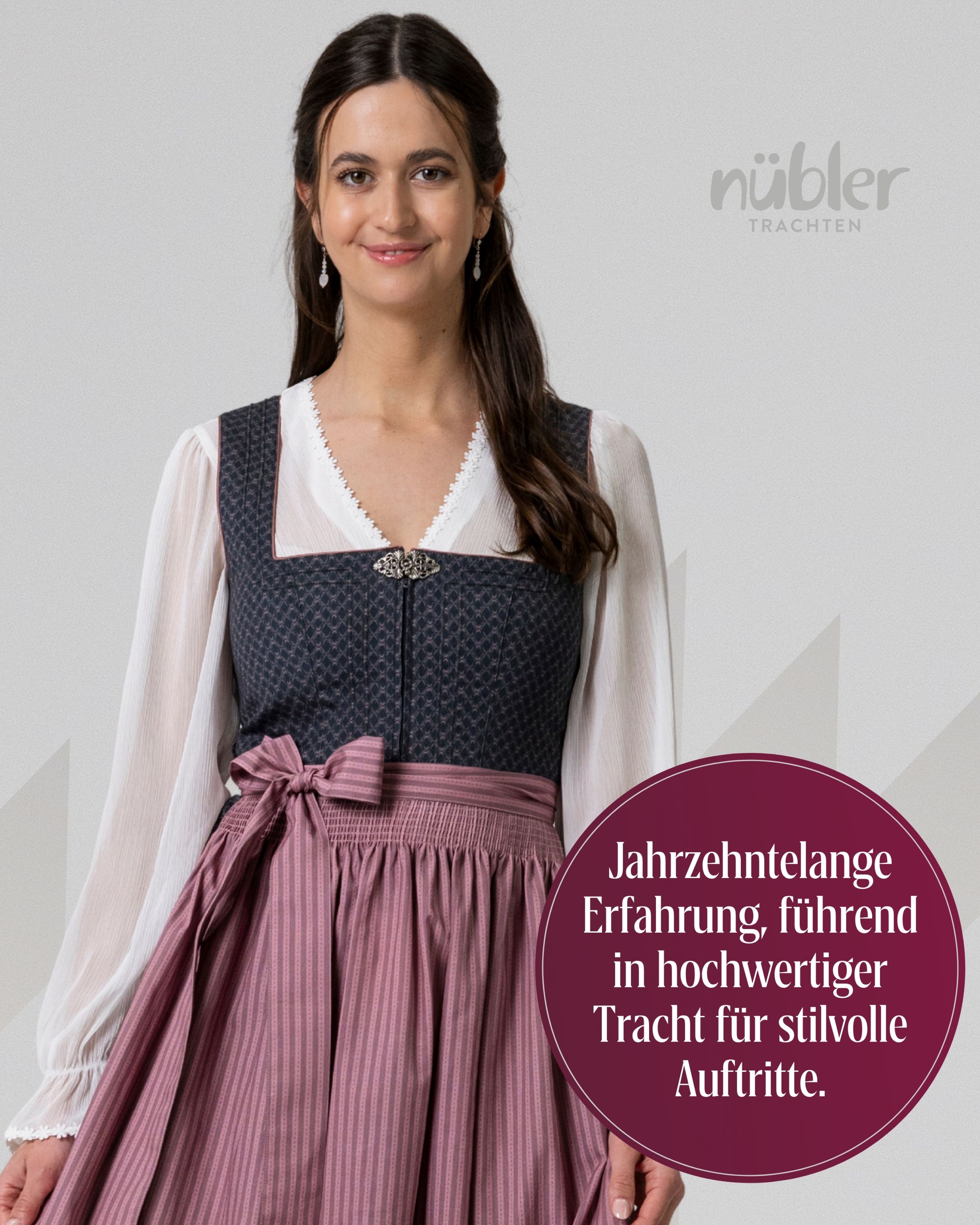 Midi Dirndl Emily in Schiefer