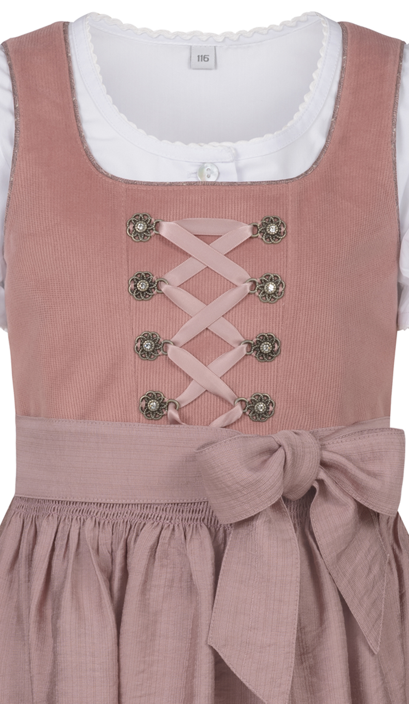 Kinderdirndl Kim in Peach, 3-teiliges Set