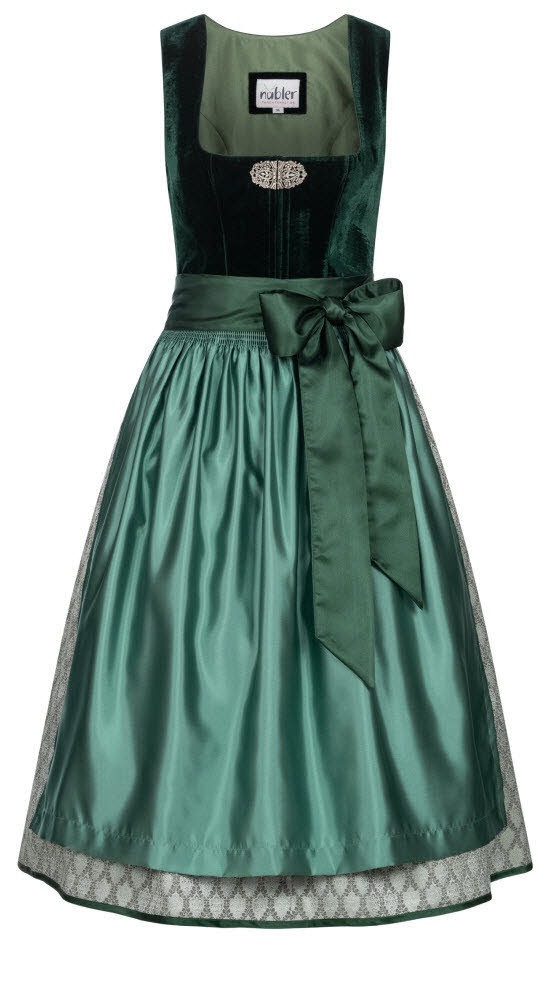 Midi Dirndl Marlies in Dunkelgrün von Nübler