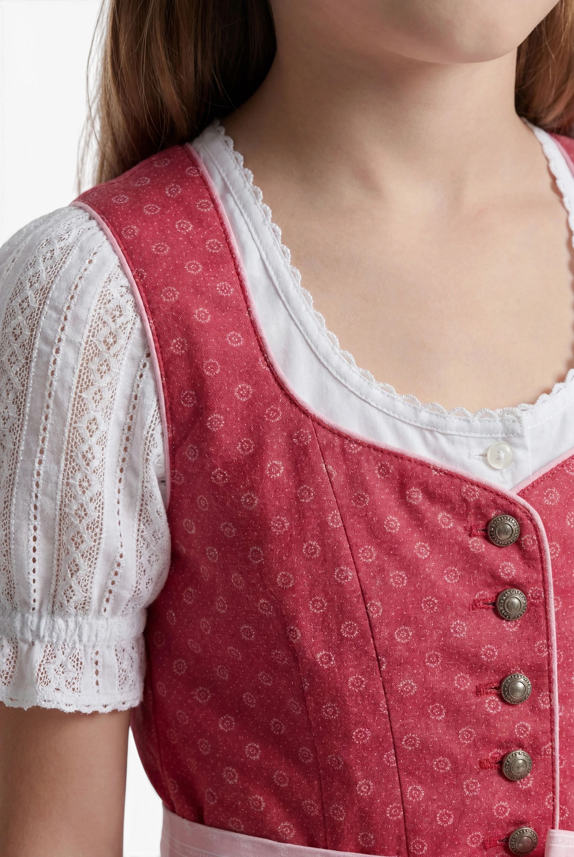 Kinderdirndl Flores in Pink, 3-teiliges Set