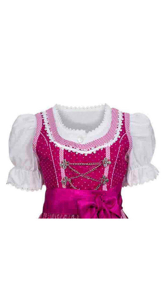 Kinderdirndl Anja in Beere, 3-teiliges Set