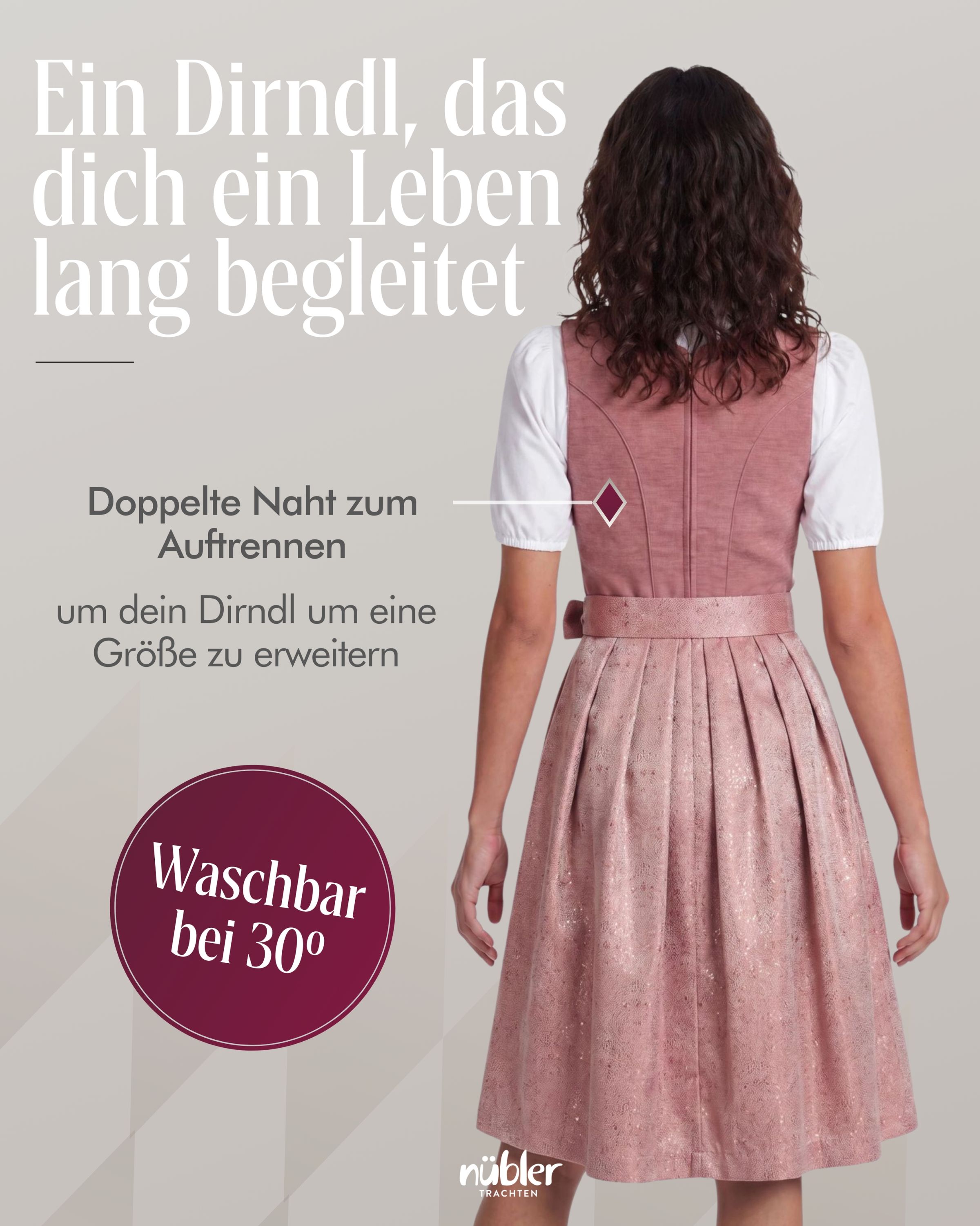 Midi Dirndl Kira in Beere