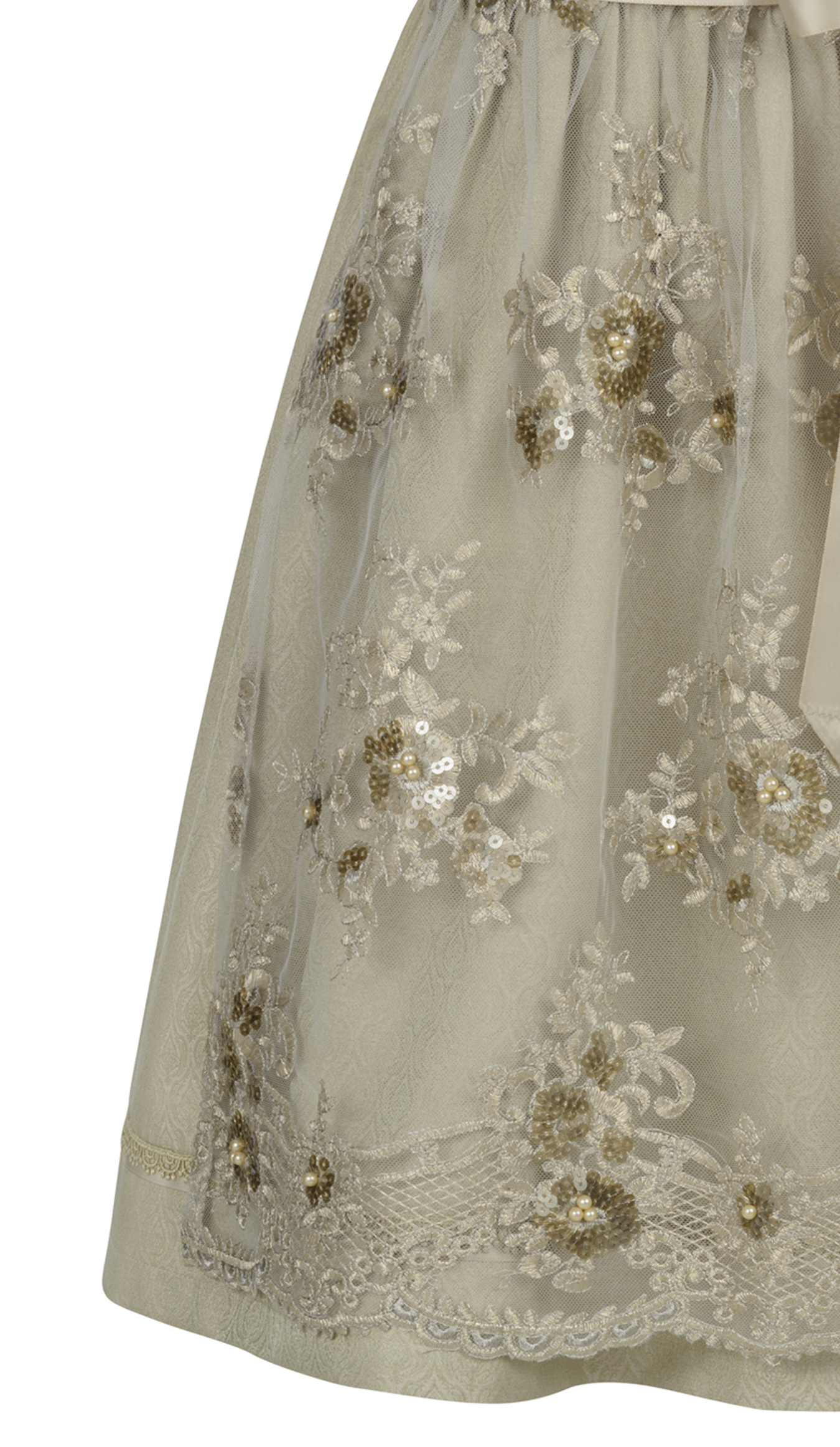 Kinderdirndl Gerhild in Kiwigrün, 3-teiliges Set