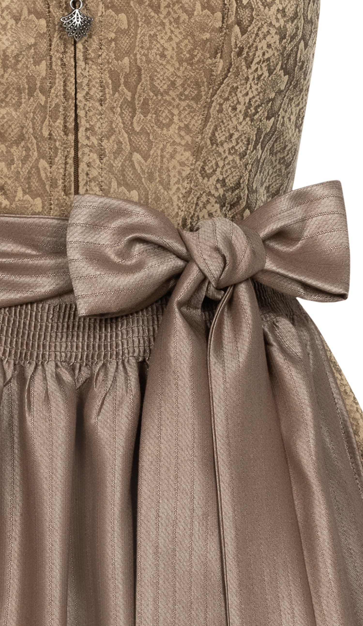 Midi Dirndl Frieda in Goldbraun von Nübler