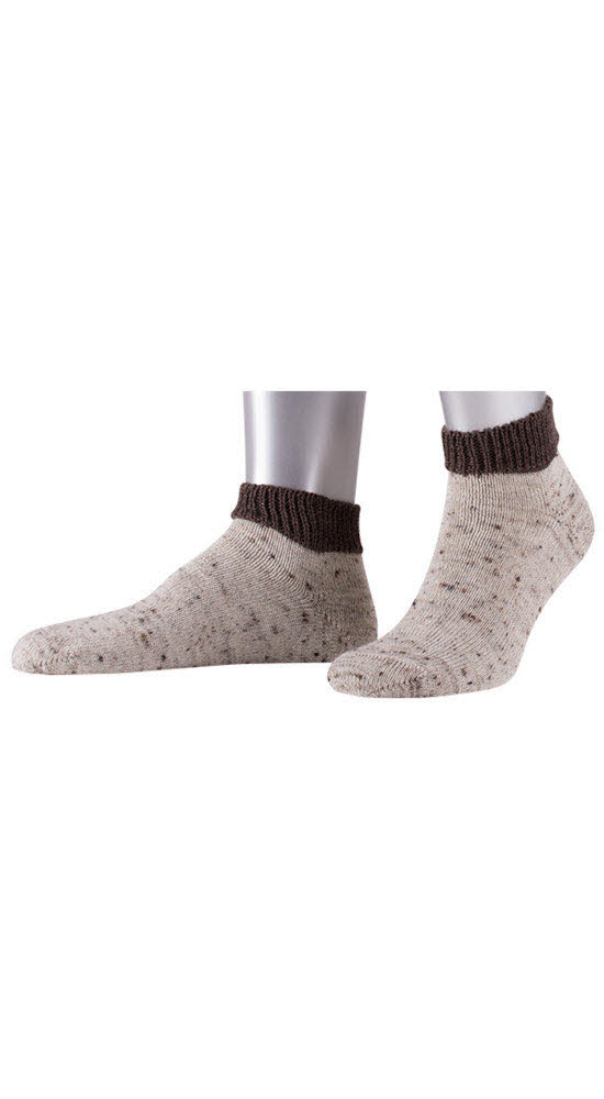 Loferl-Set kurz mit Socken in Natur-Braun meliert von Dirks Größe 142