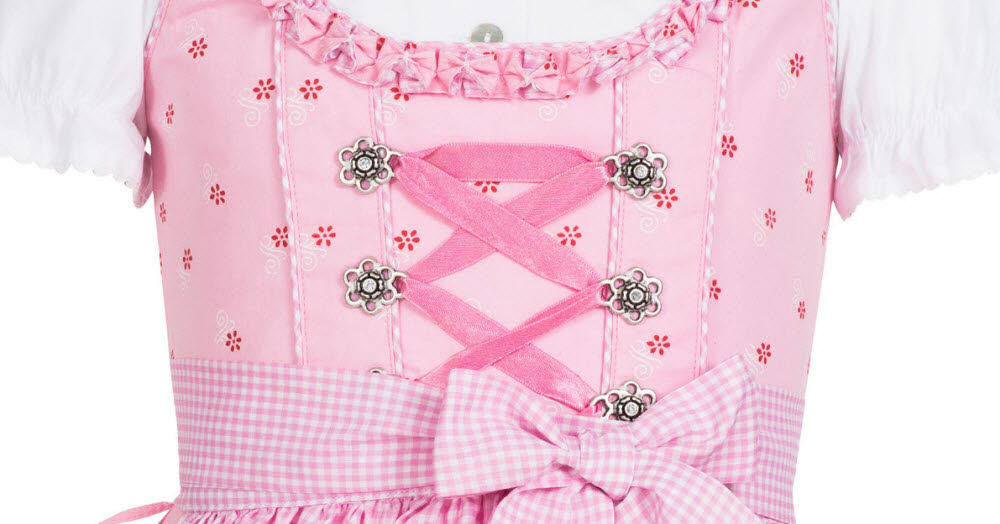 Kinderdirndl Linda in Rosa, 3-teiliges Set
