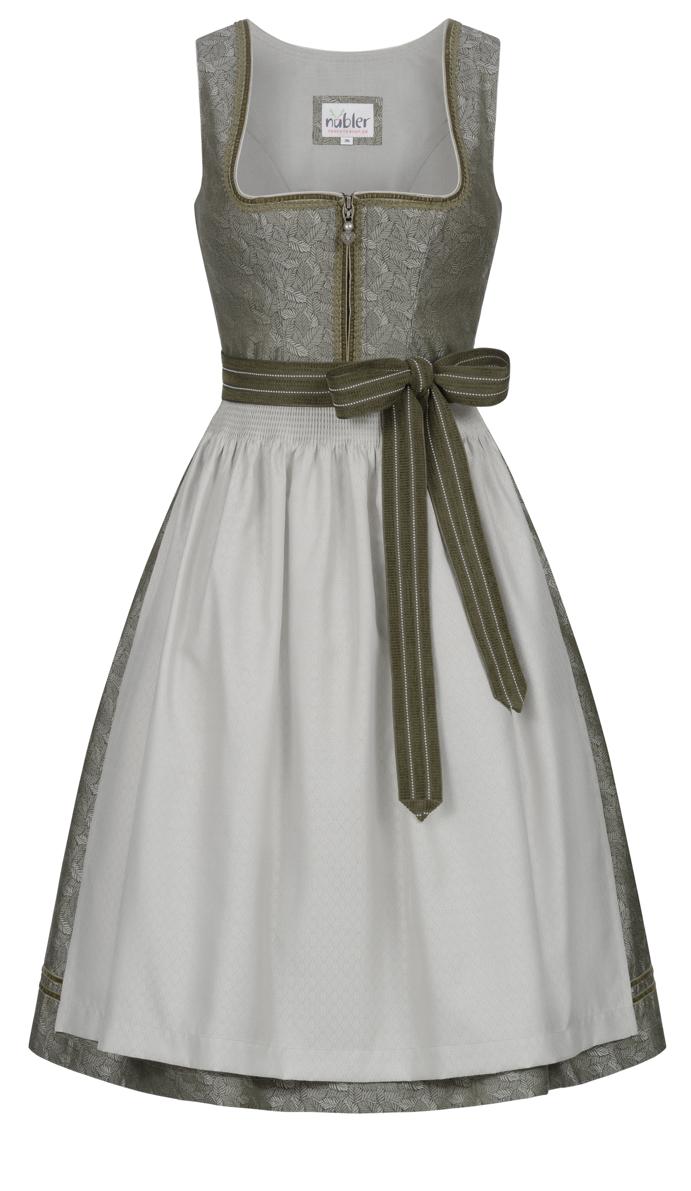 Midi Dirndl Gabriela in Oliv von Nübler