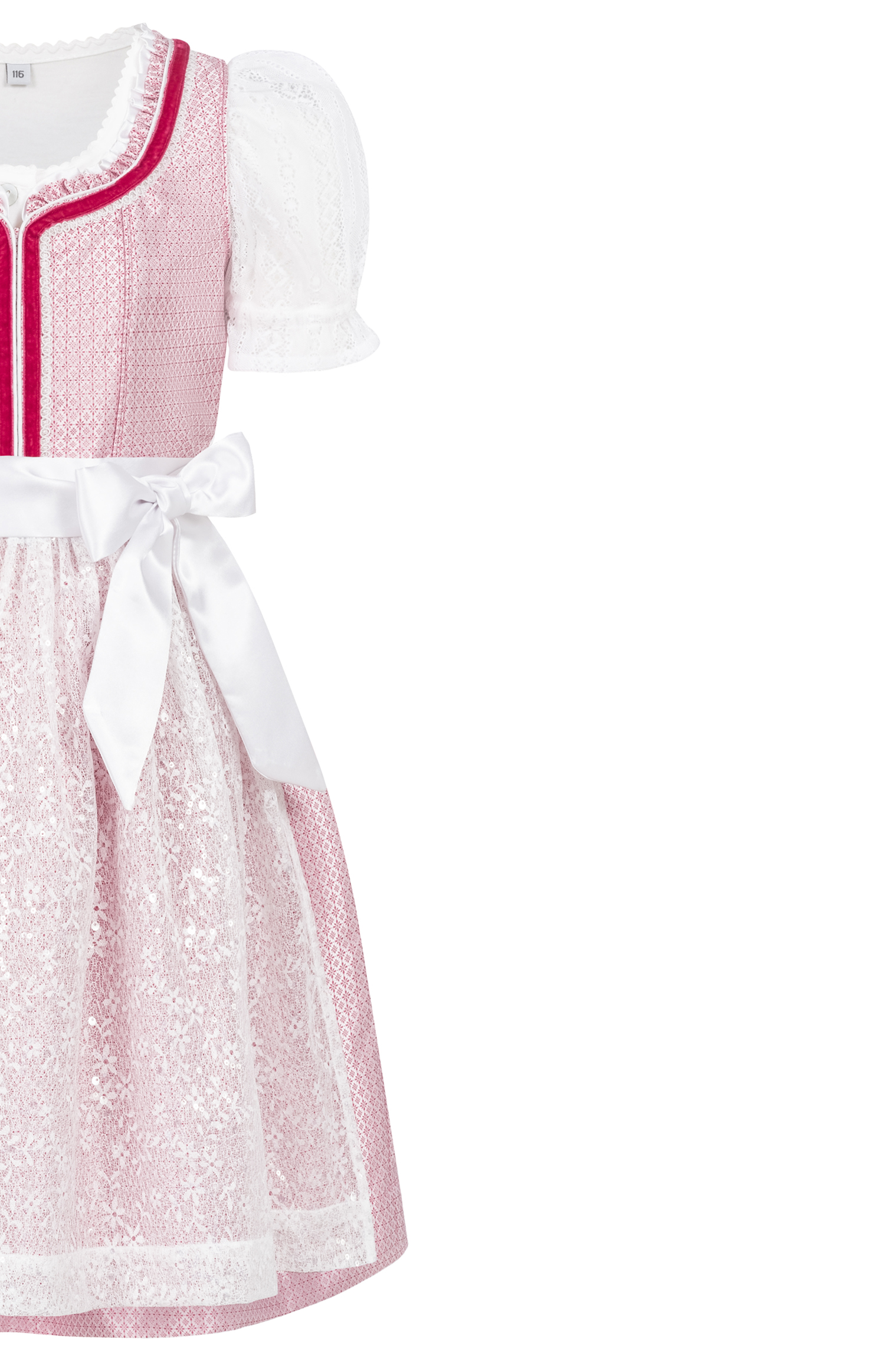 Kinderdirndl Lina in Rosa, 3-teiliges Set