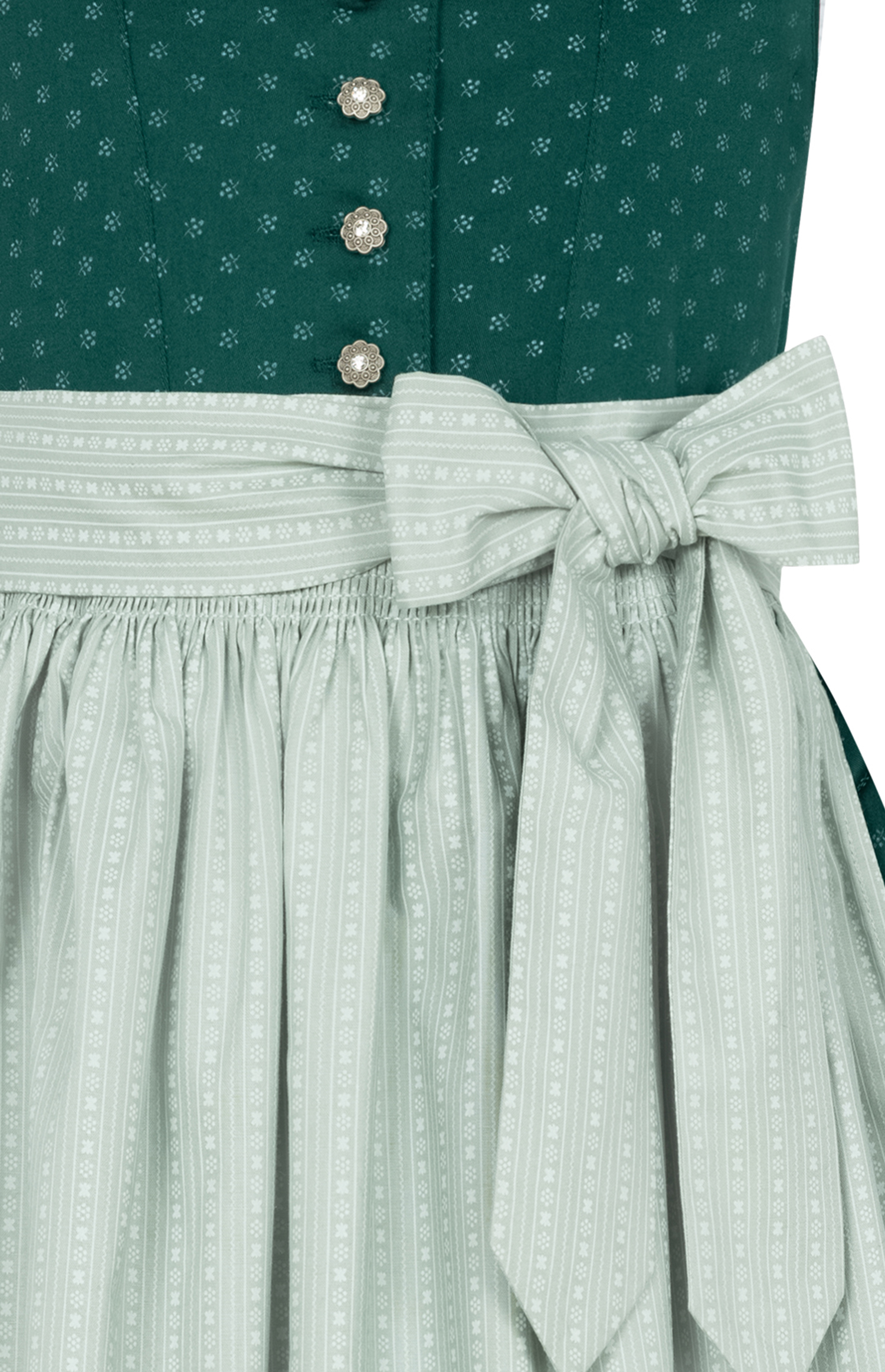Kinderdirndl Fabia in Tanne-Mint, 3-teiliges Set
