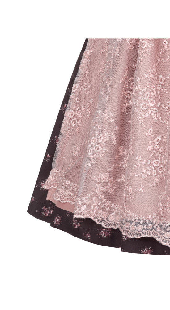 Kinderdirndl Rosalie in Bordeaux Rot, 3-teiliges Set