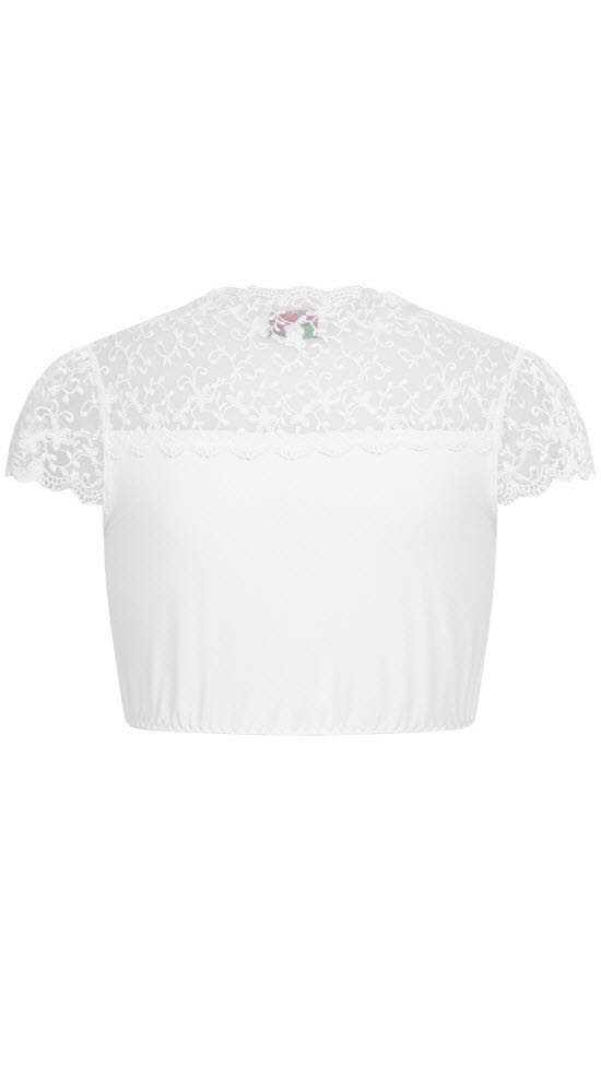 Dirndlbluse Kurzarm Lisa in Weiß von Nübler