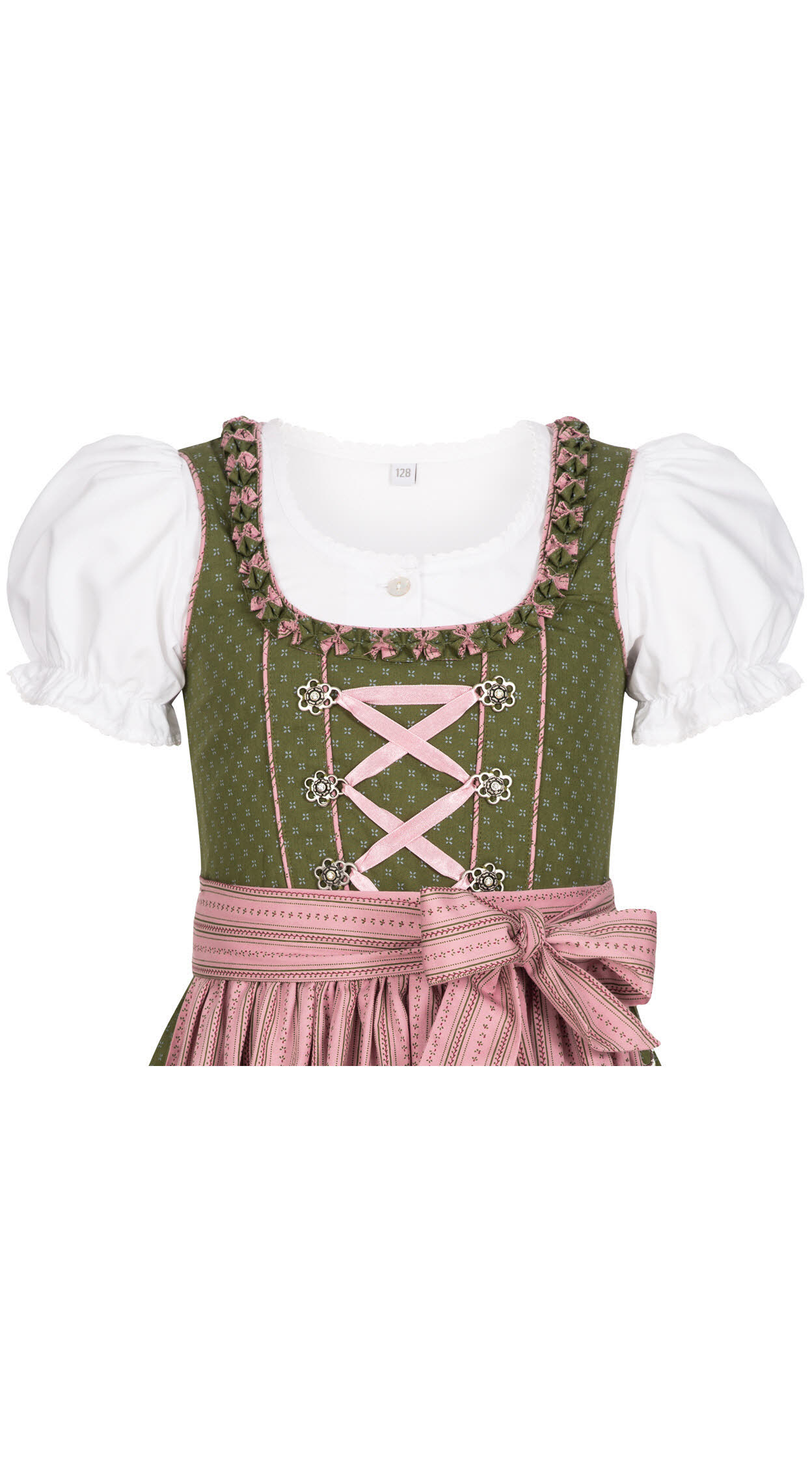 Kinderdirndl Nabilia in Grün, 3-teiliges Set