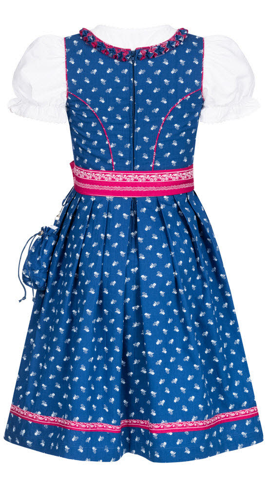 Kinderdirndl Demi in Dunkelblau, 3-teiliges Set