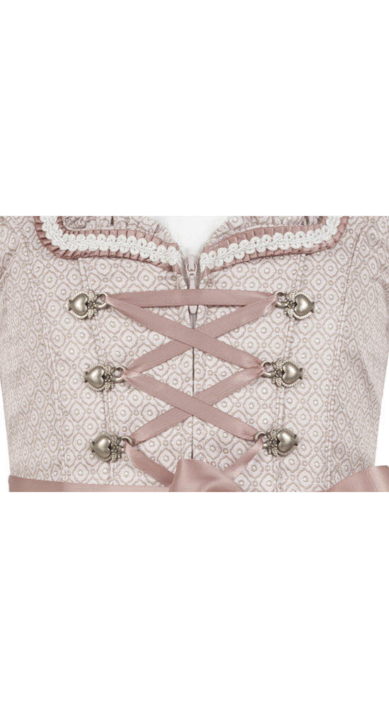 Kinderdirndl Stella in Taupe, 3-teiliges Set
