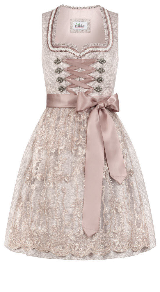 Mini Dirndl Tessa in Taupe von Nübler