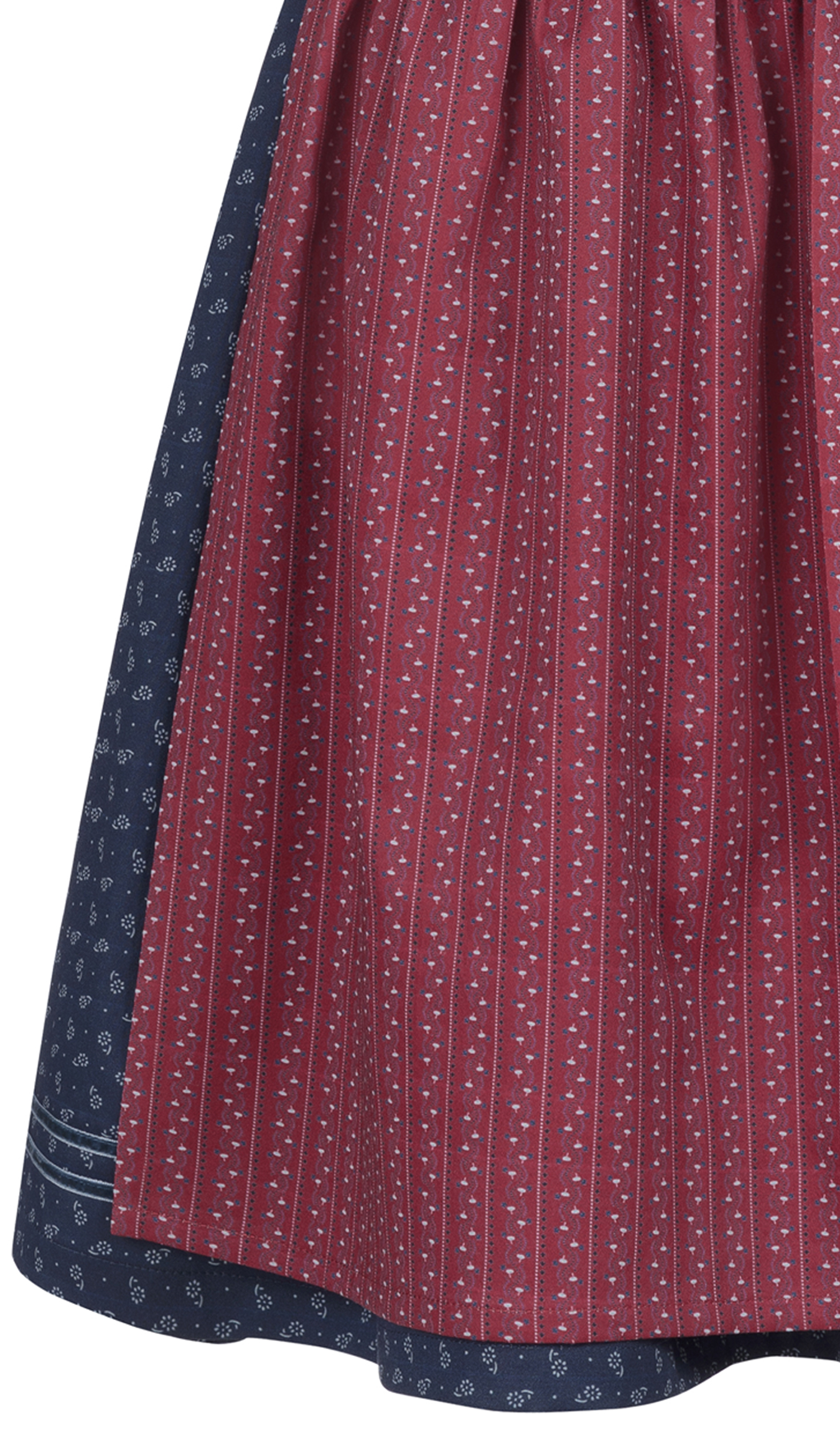 Kinderdirndl Gesr in Blau Rot, 3-teiliges Set