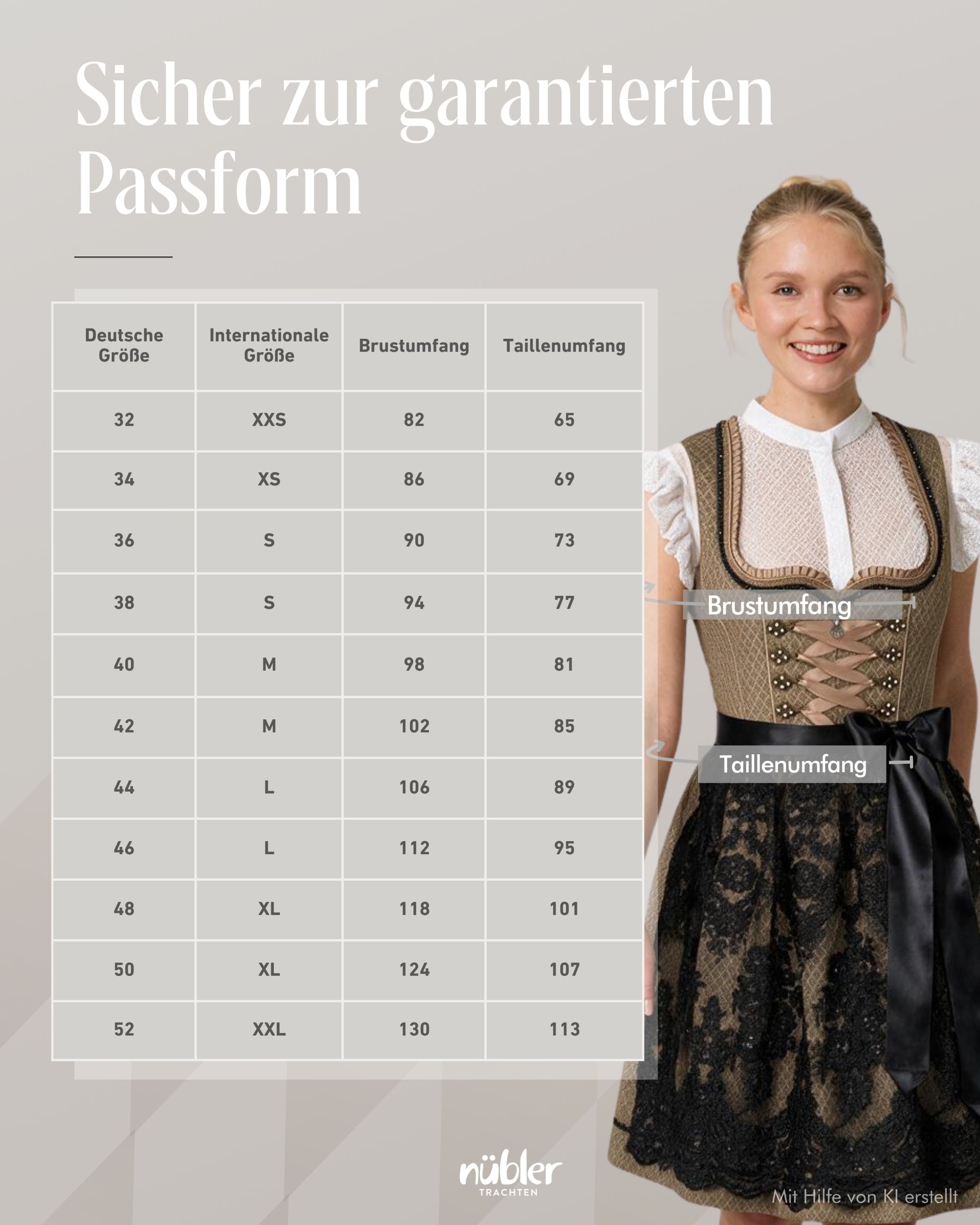 Mini Dirndl Erika in Gold von Nübler