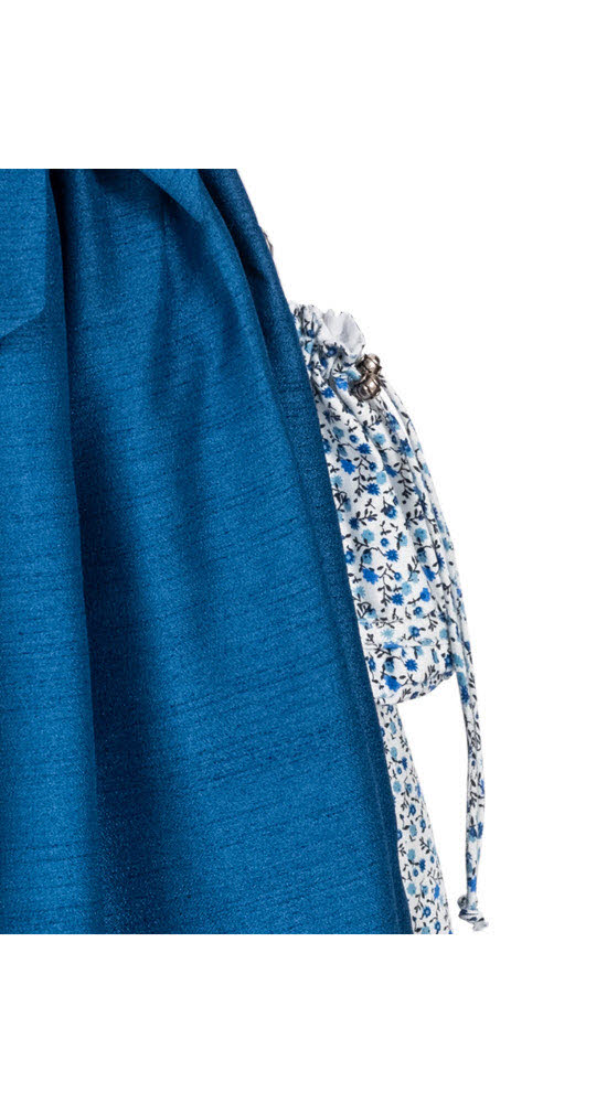 Kinderdirndl Doris in Blau, 3-teiliges Set mit Bluse