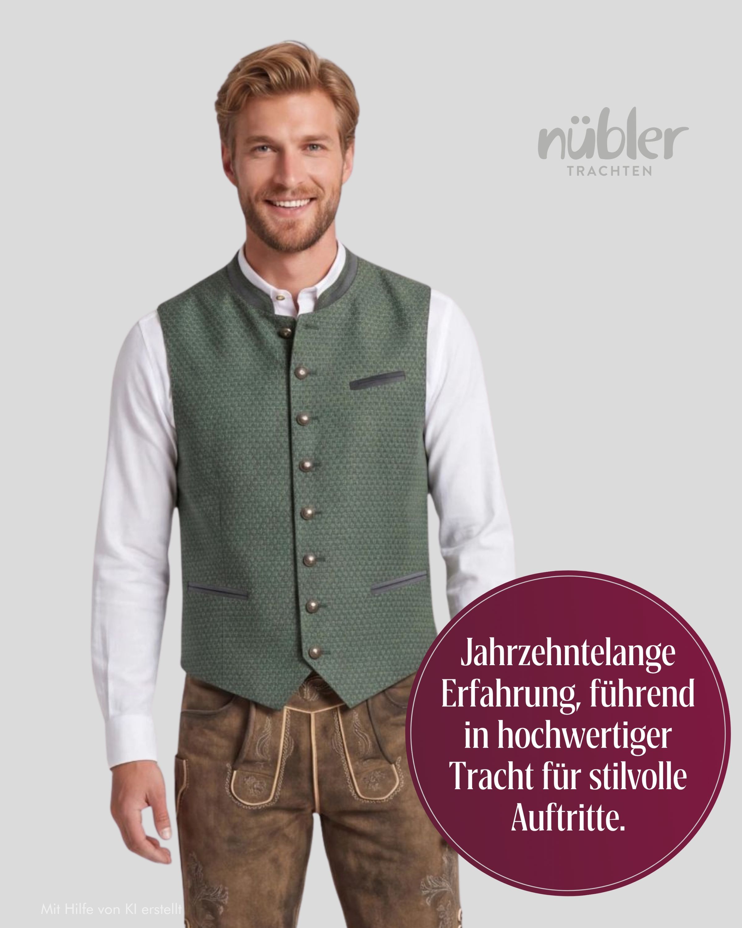 Trachtenweste Malik in Frühlingswiese-Schiefer von Nübler