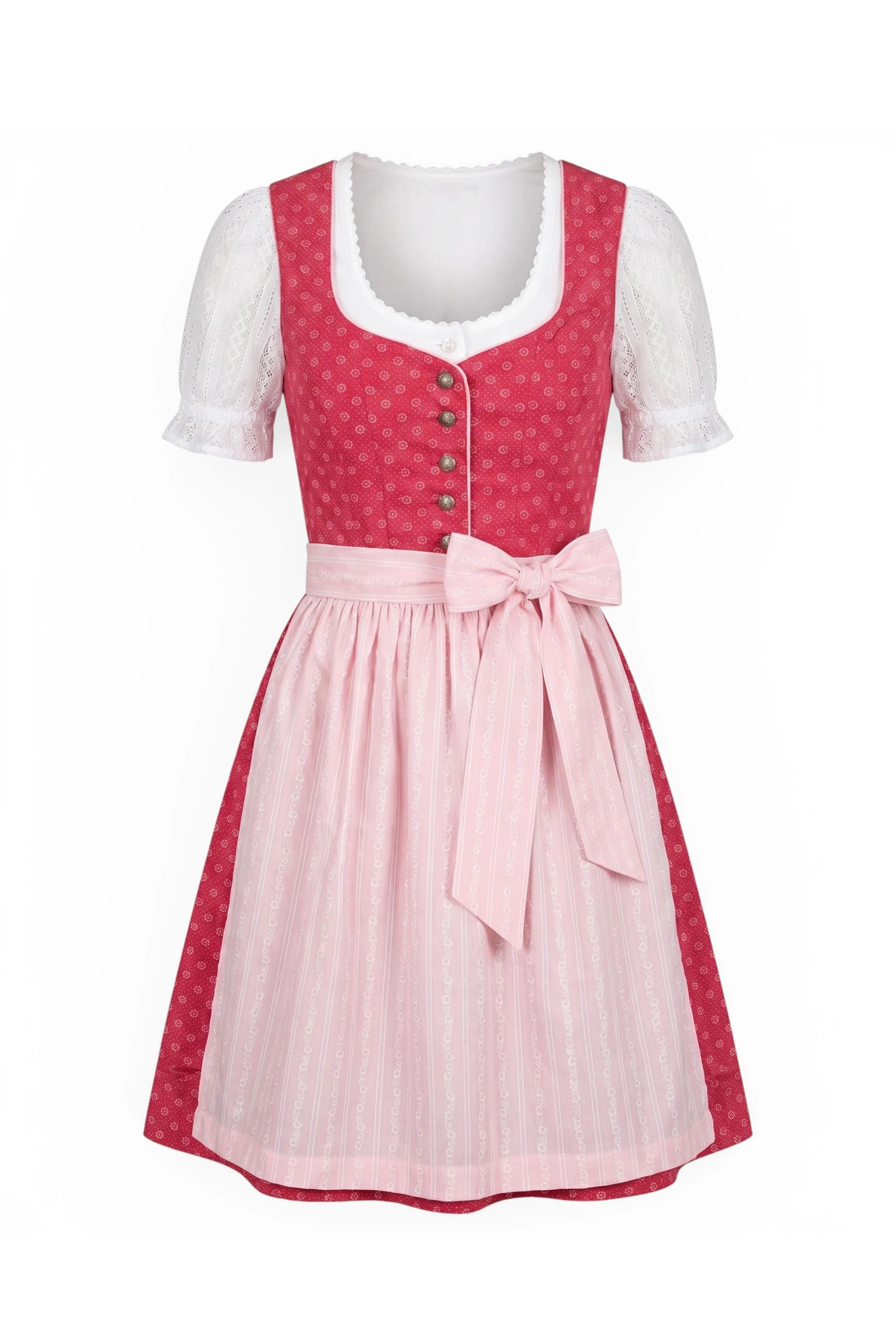Kinderdirndl Flores in Pink, 3-teiliges Set