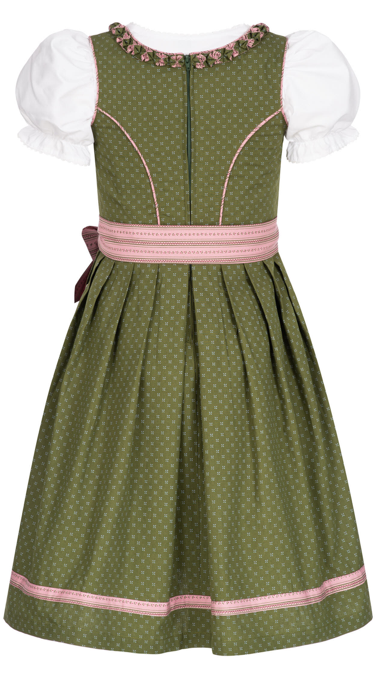 Kinderdirndl Nabilia in Grün, 3-teiliges Set