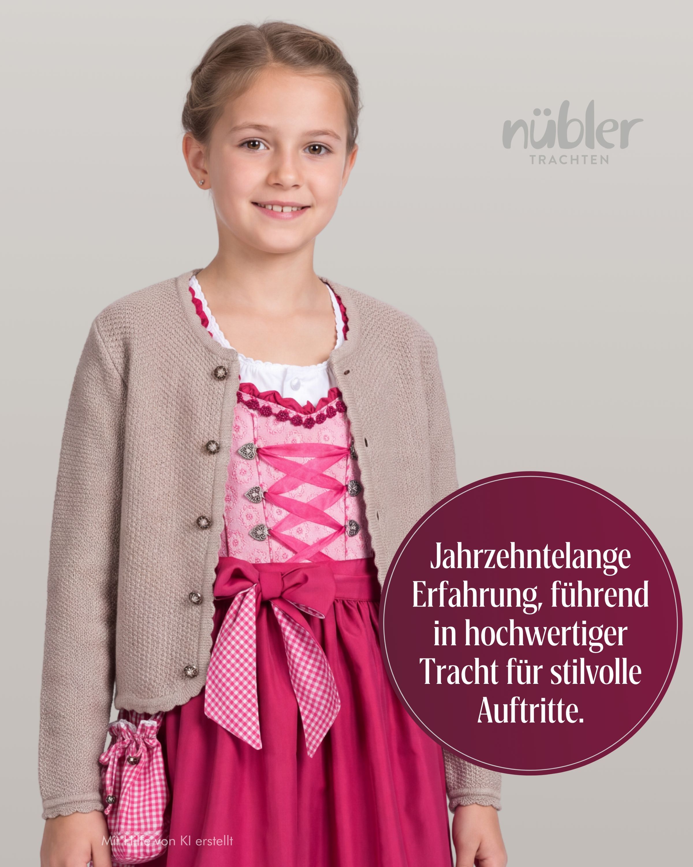 Kinderstrickjacke Yvonne in Natur von Nübler