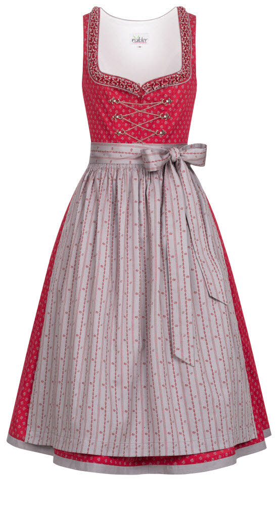 Midi Dirndl Terres in Rot von Nübler