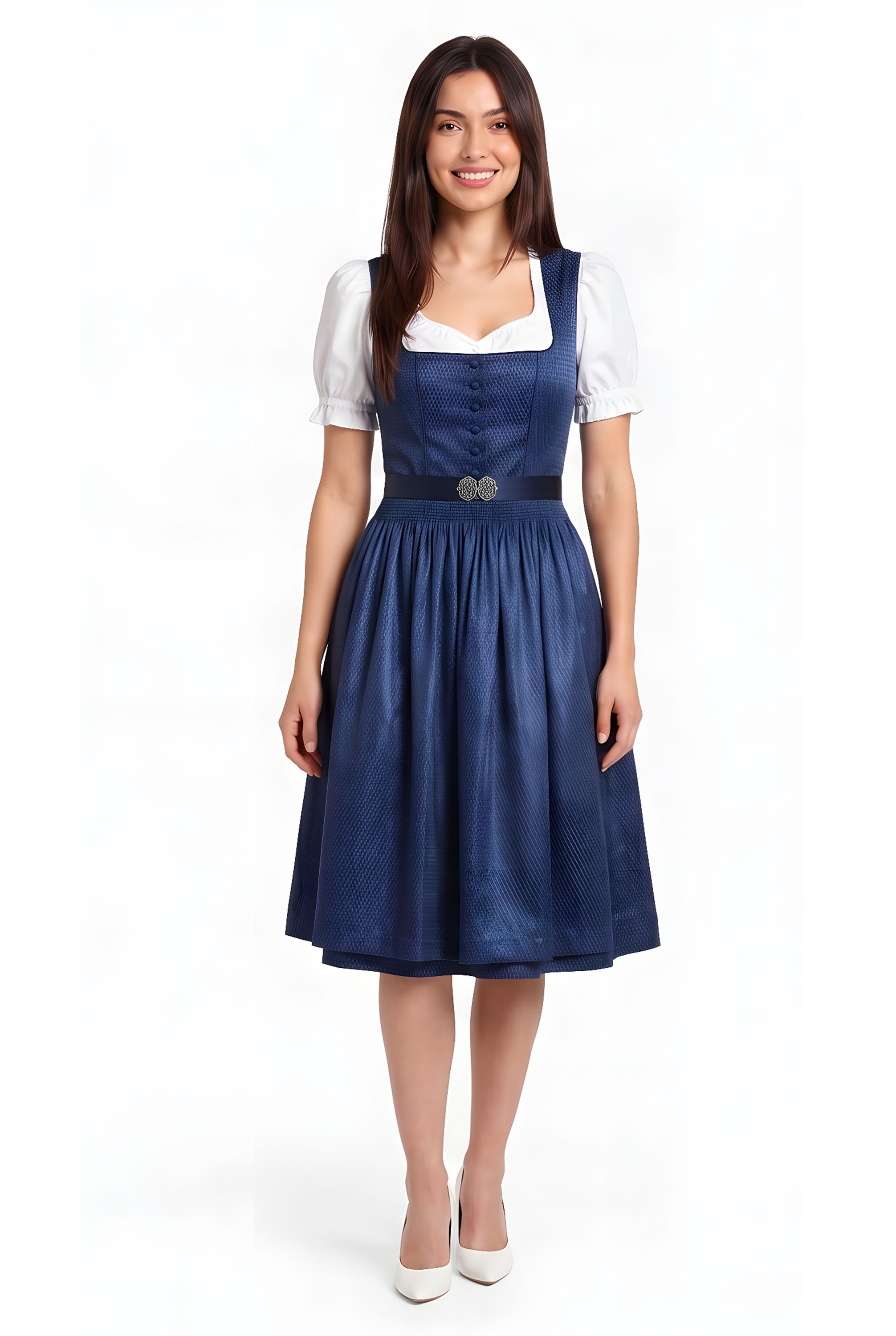 Midi Dirndl Klarissa in Dunkelblau