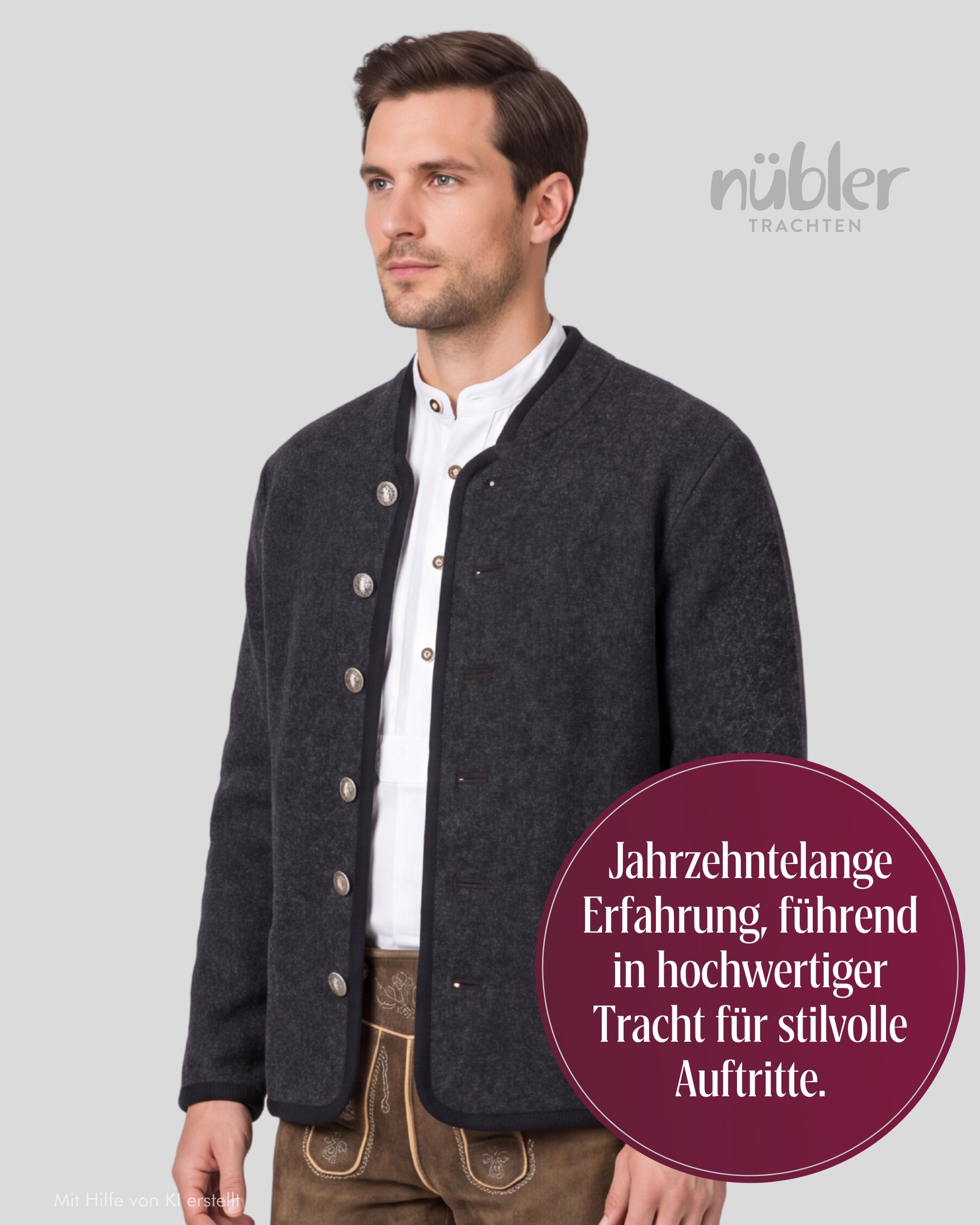 Walkjacke Friedrich in Dunkelblau von Nübler