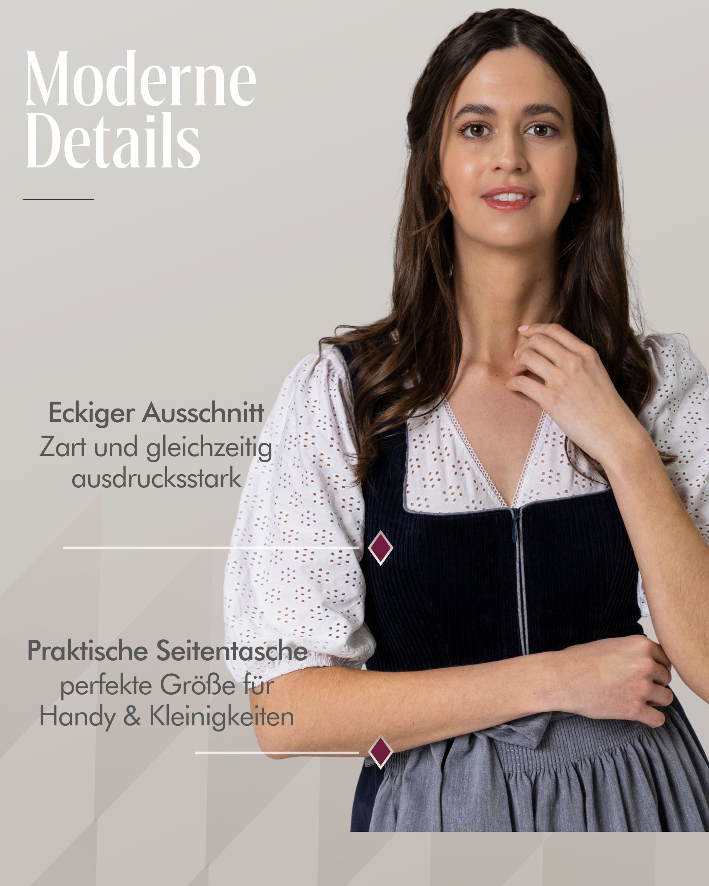 Mini Dirndl Florentine in Royalblau
