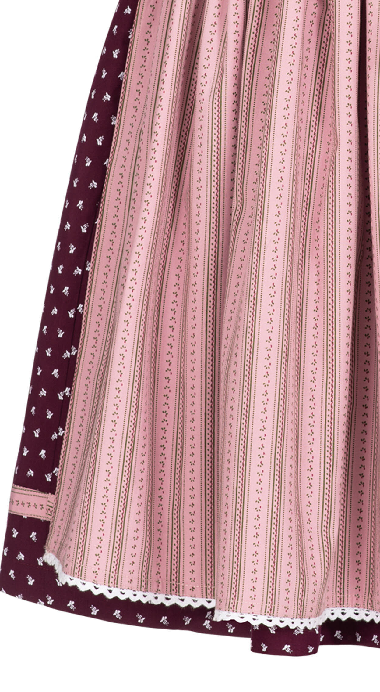 Kinderdirndl Nabilia in Weinrot, 3-teiliges Set