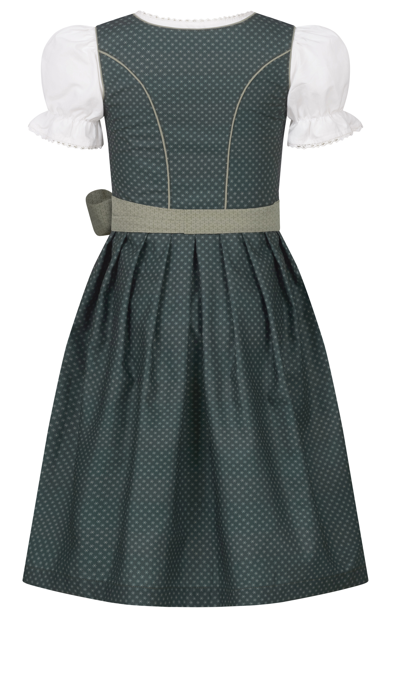 Kinderdirndl Petra in Grün, 3-teiliges Set