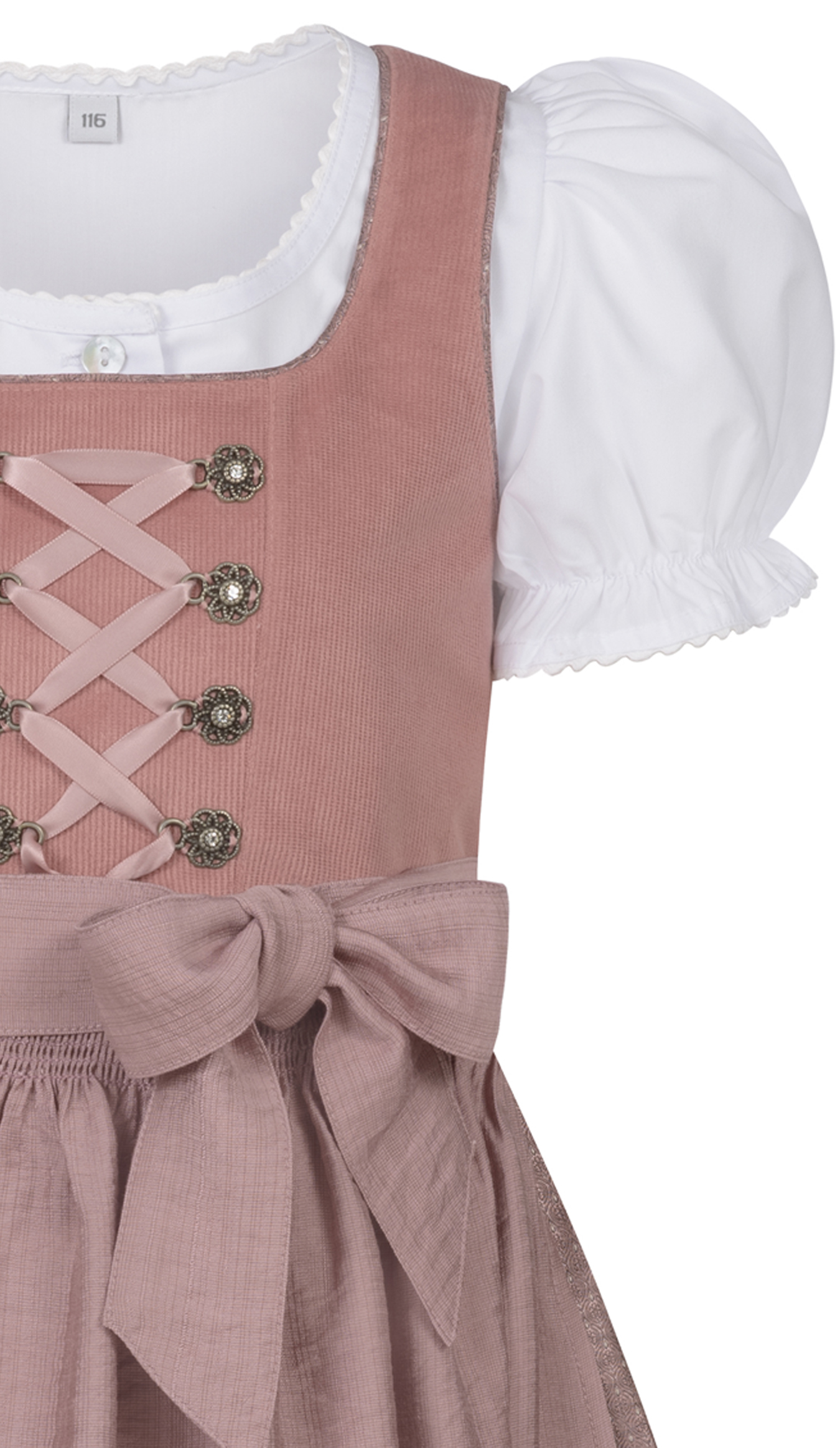 Kinderdirndl Kim in Peach, 3-teiliges Set