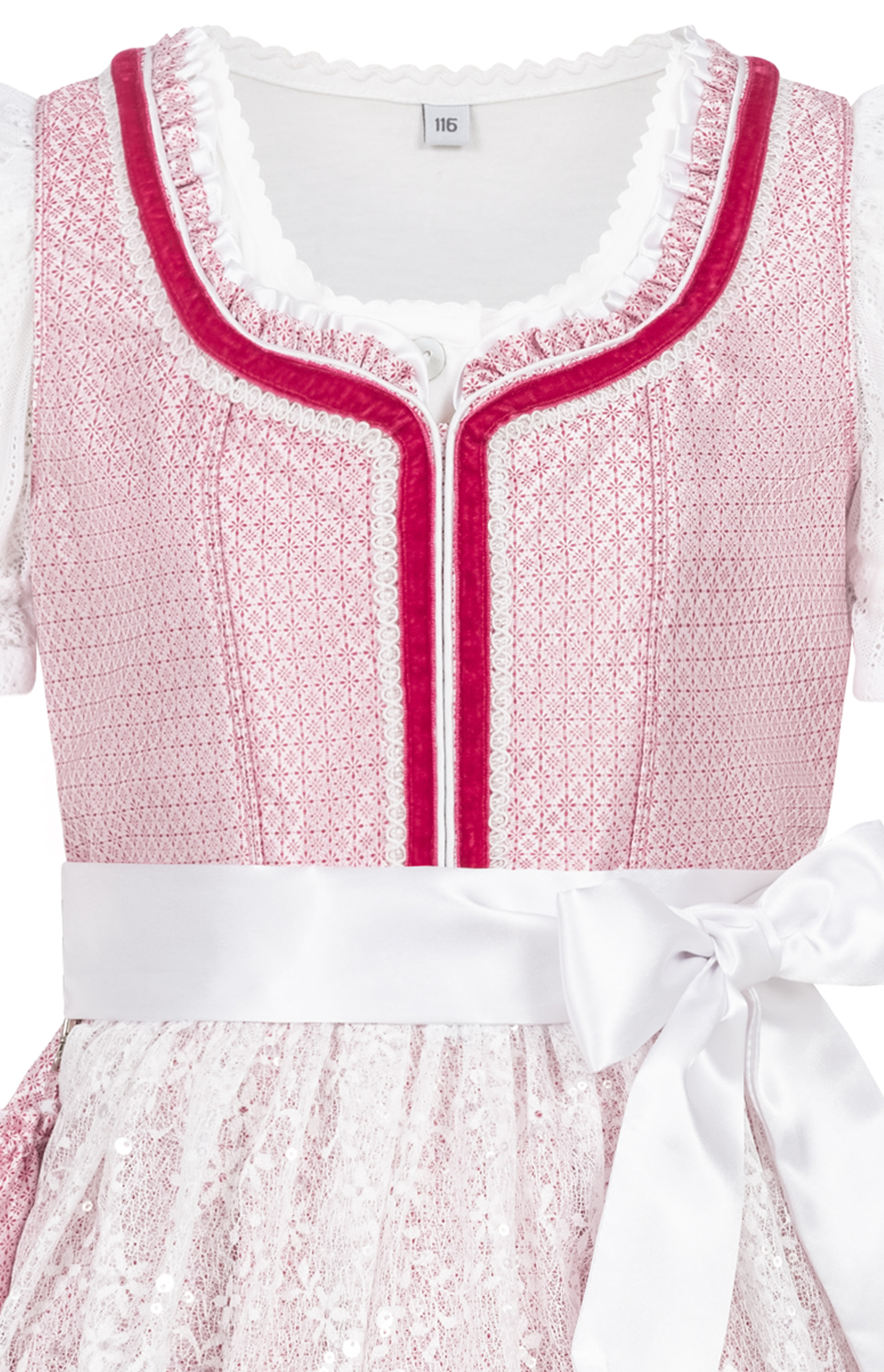 Kinderdirndl Lina in Rosa, 3-teiliges Set