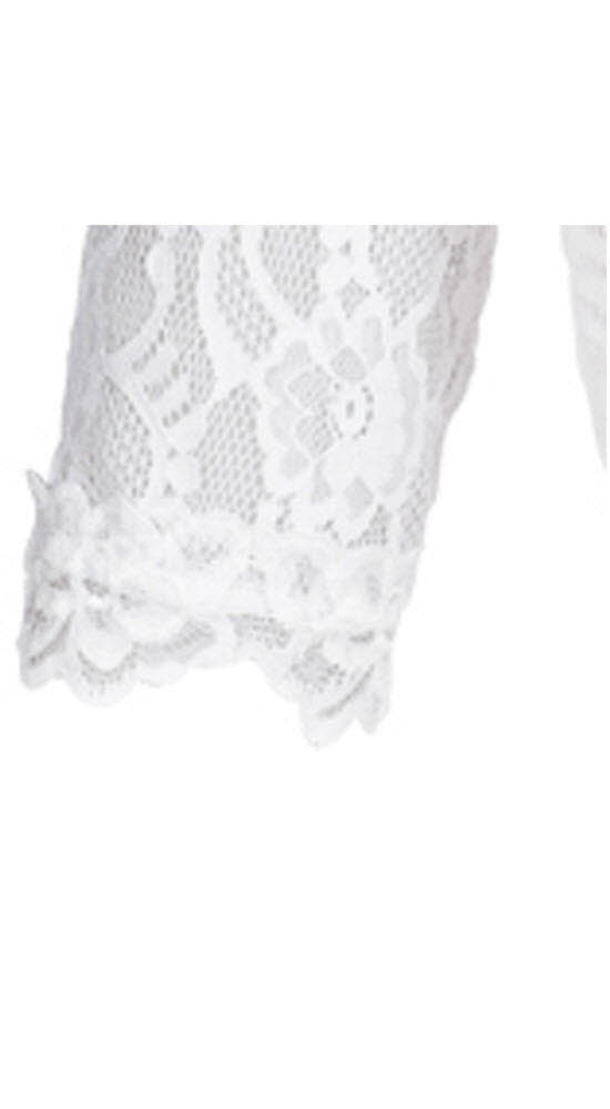 Dirndlbluse 3/4 Arm Laura in Weiß von Nübler