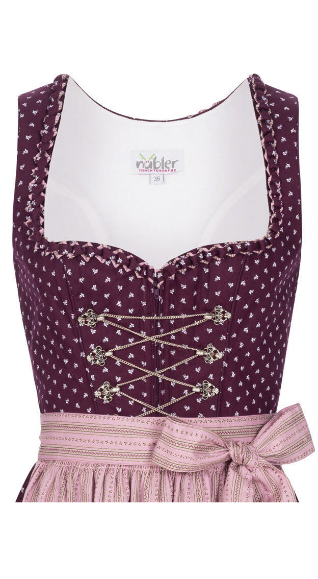 Midi Dirndl Thea in Weinrot von Nübler