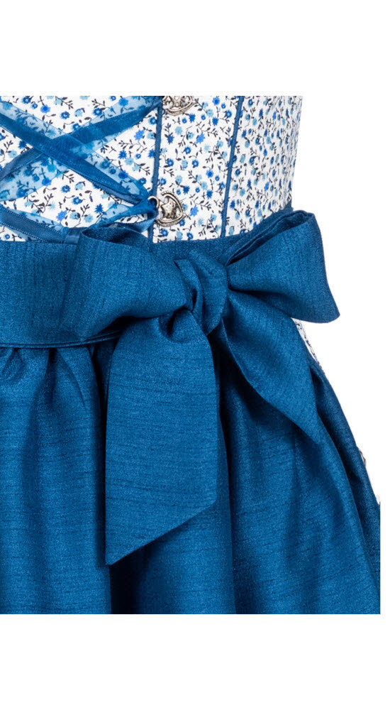 Kinderdirndl Doris in Blau, 3-teiliges Set mit Bluse