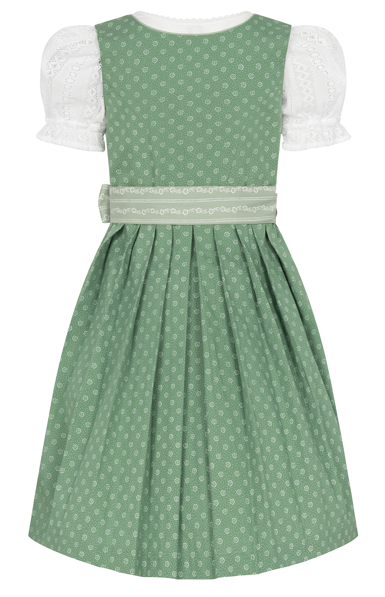 Kinderdirndl Flores in Almgrün, 3-teiliges Set