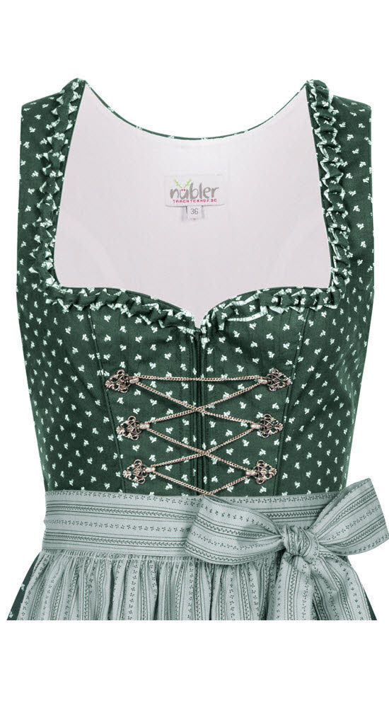 Langes Dirndl Thea in Petrol von Nübler