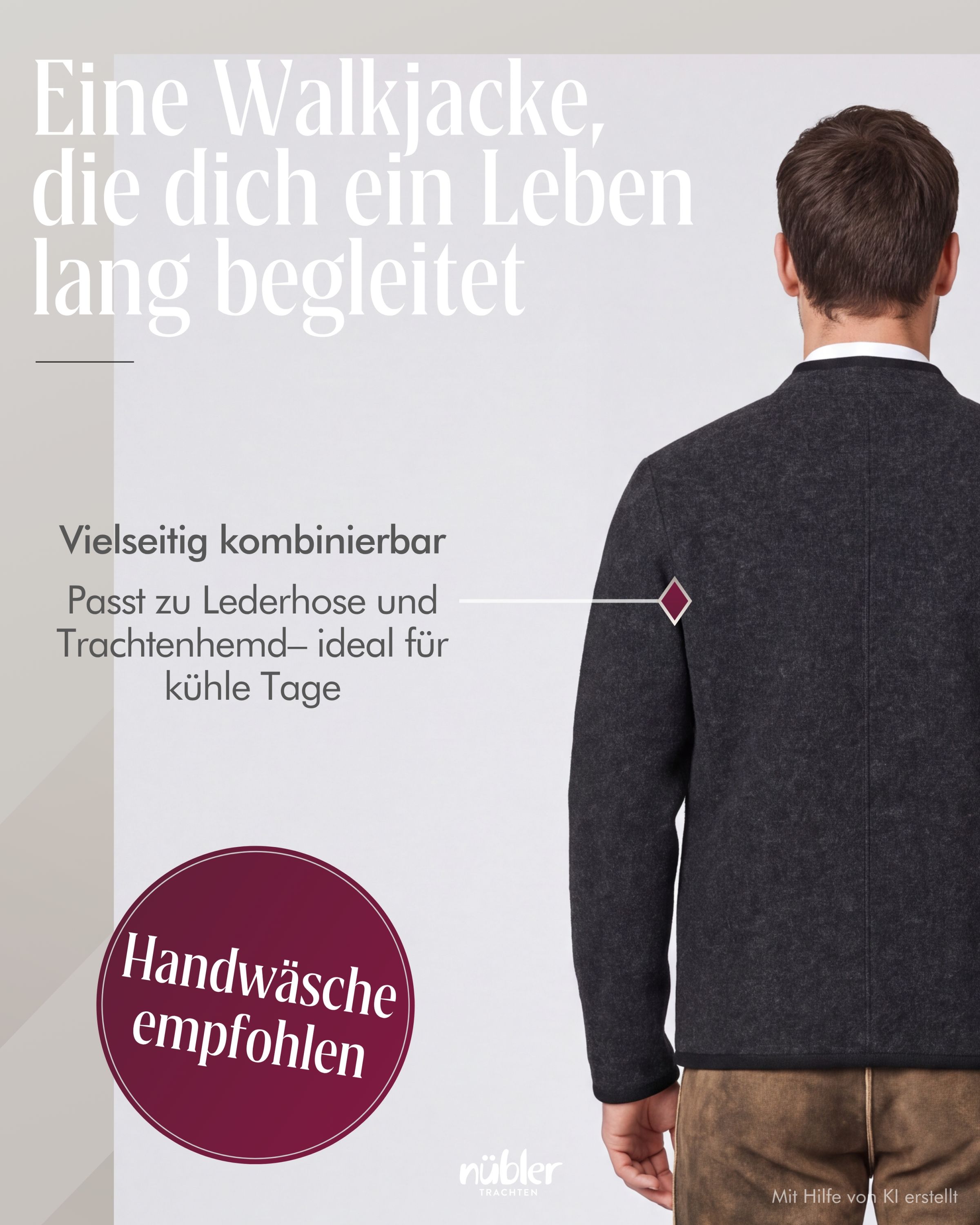 Walkjacke Friedrich in Dunkelblau von Nübler