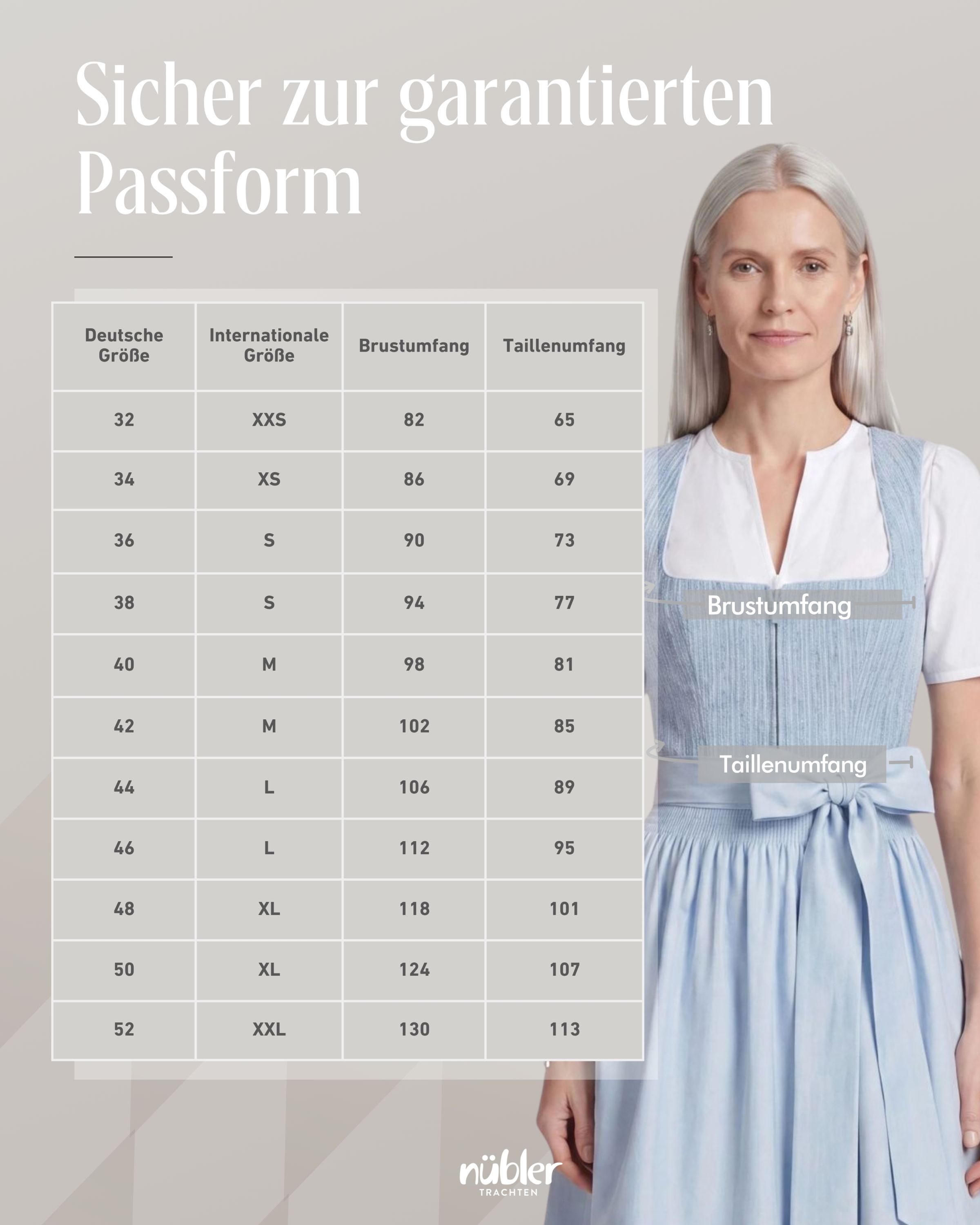 Midi Dirndl Katherina in Hellblau
